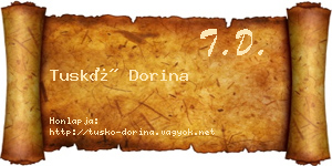 Tuskó Dorina névjegykártya