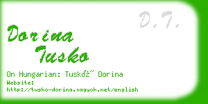 dorina tusko business card